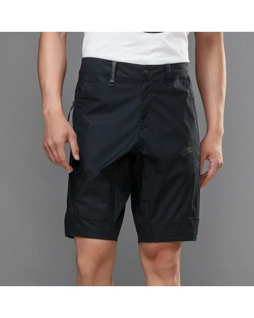 Nike Blue Logo Waterproof Zipper Cargo Shorts for men