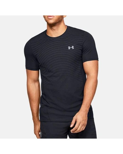 Under Armour Blue Seamless Wave Short Sleeve for men