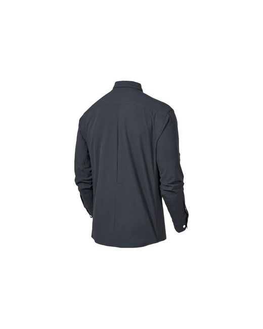 Nike Blue Acg Dri-Fit Uvdevastation Trail Multiple Pockets Casual Solid Color Long Sleeves Jacket for men