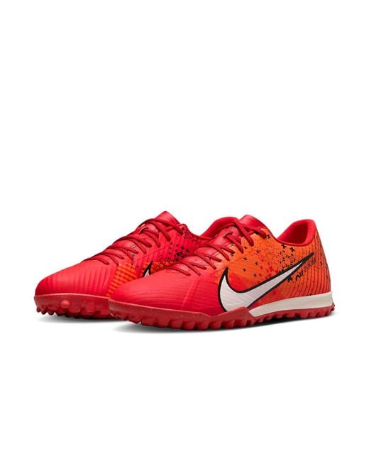 Nike Red Air Zoom Vapor 15 Academy Mds Tf Turf Tf 'Light Crimson Bright Mandarin' for men