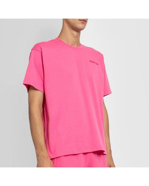 Adidas Pink Originals Pw Basics Shirt Crossover Short Sleeve for men