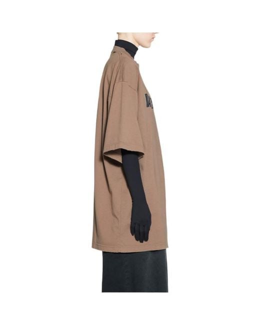 Balenciaga Natural Caps T-Shirt Boxy Fit