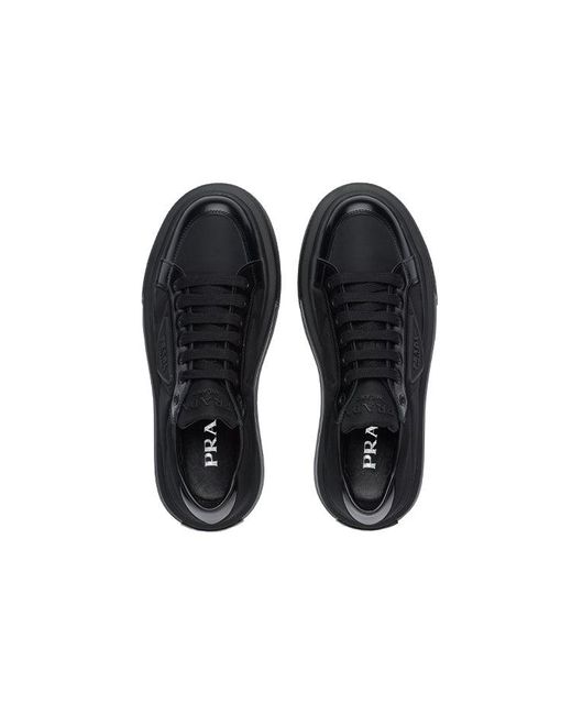 Prada Black (Wmns) Macro Re-Nylon And Brushed Leather Sneakers