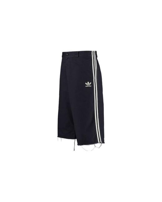 Balenciaga Blue X Adidas Baggy Denim Shorts for men