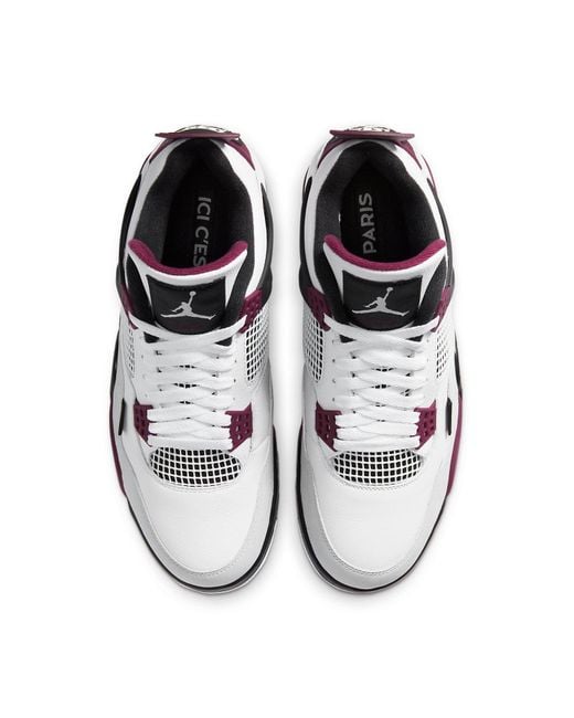 Nike White 4 Retro X Paris Saint-Germain 'Bordeaux' for men