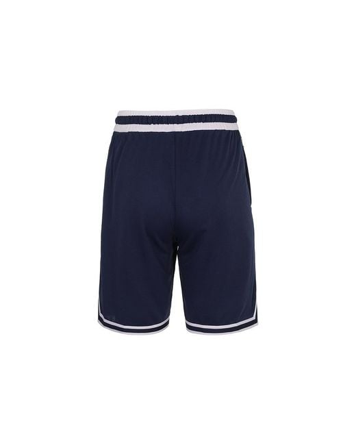 Nike Blue Dri-Fit Dna Logo Printing Stripe Drawstring Lacing Sports Shorts Deep for men