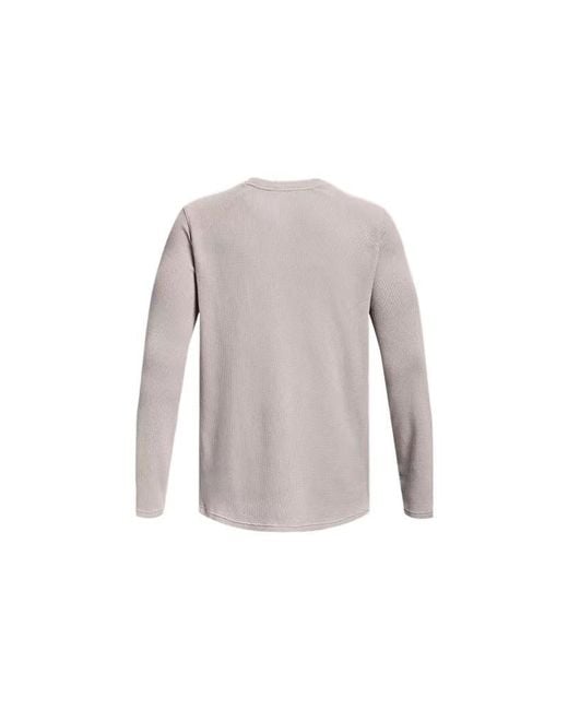 Under Armour Gray Waffle Max Crew 'Light' for men