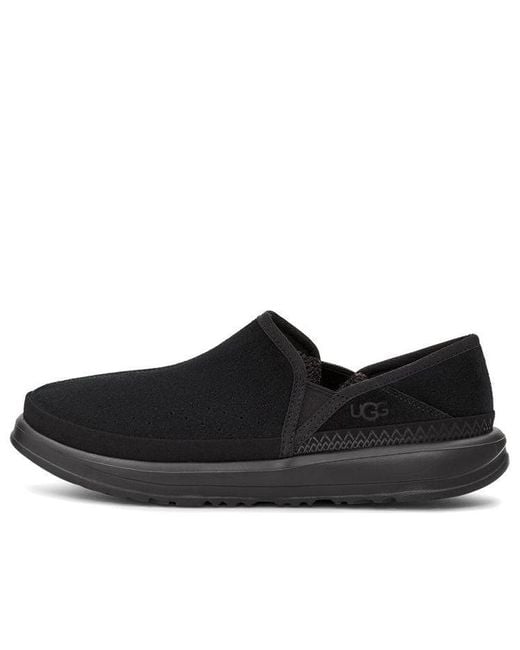 Ugg Black Kick It Slip-On Athleisure Casual Sports Shoe Fleece Lined for men