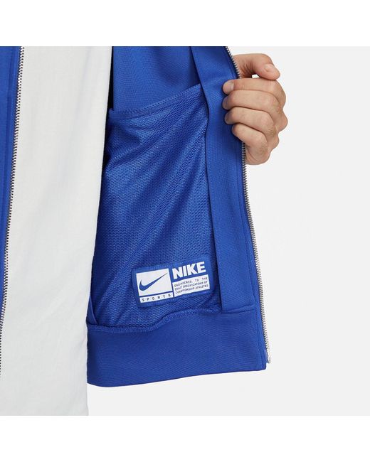 Nike Blue Lightweight Full-Zip Basketball Jacket for men
