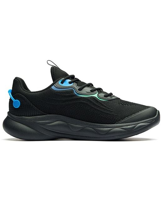 Anta Black Running Series Sneakers With Deco' for men