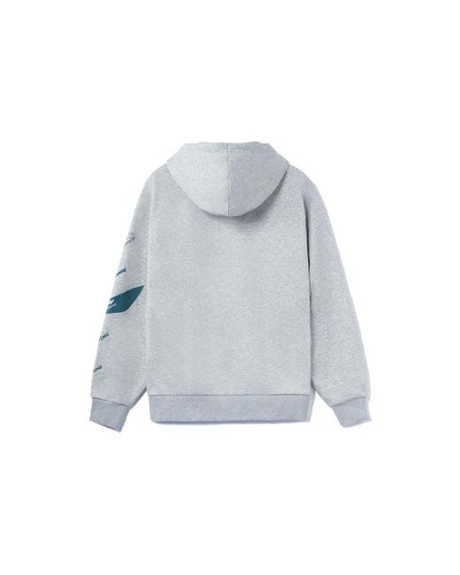 Li-ning Blue Graphic Hooded Jacket for men