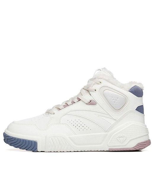 Anta White (Wmns) High-Top Skateboard Sneakers Flame'