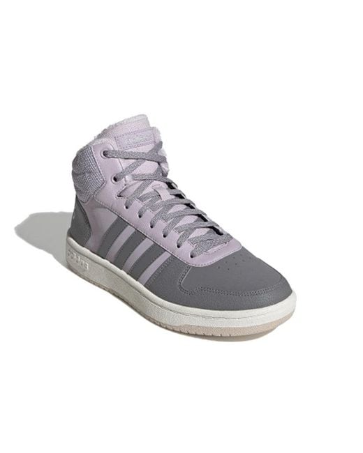 Adidas Gray (Wmns) Hoops 2.0 Mid
