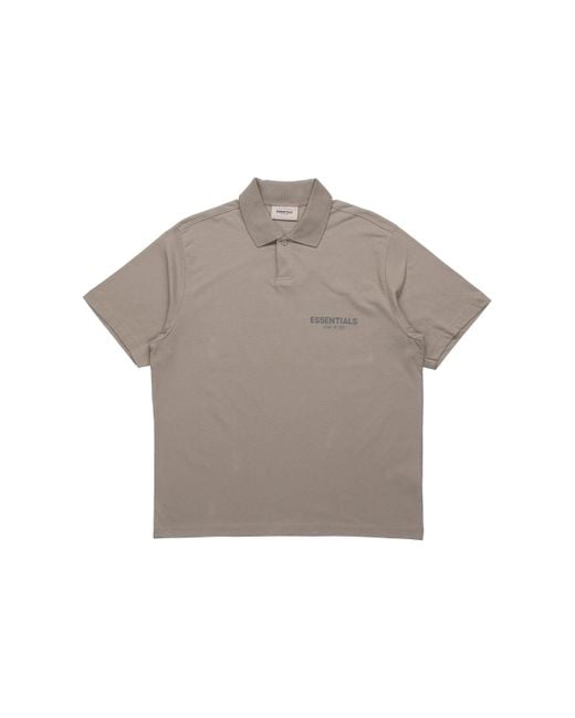 Fear Of God Gray Fw20 Logo Polo Shirt 'Taupe' for men
