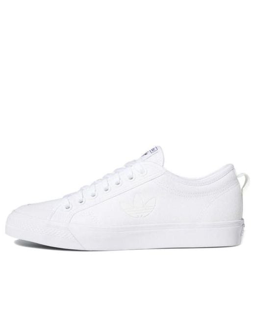 Adidas White Nizza Trefoil 'Cloud' for men