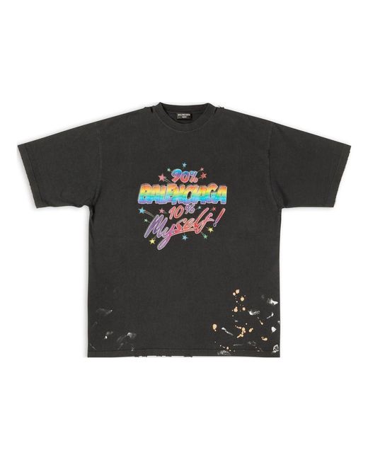 Balenciaga Black 90/10 T-Shirt Large Fit for men