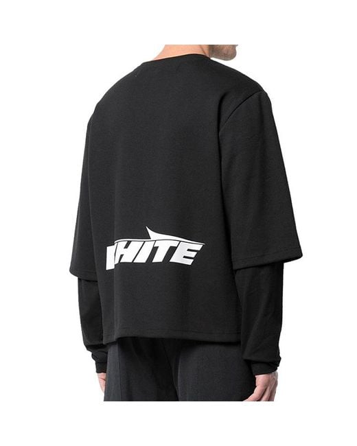 Off-White c/o Virgil Abloh Black Cotton Long Sleeve Sweatshirt for men