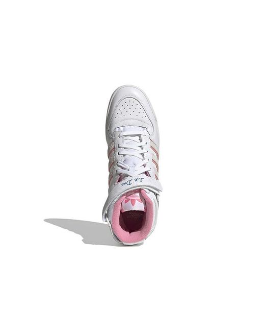 Adidas White Maxallure Skateboards X Lil Dre X Forum 84 Mid Adv 'Think Beautiful Thoughts' for men