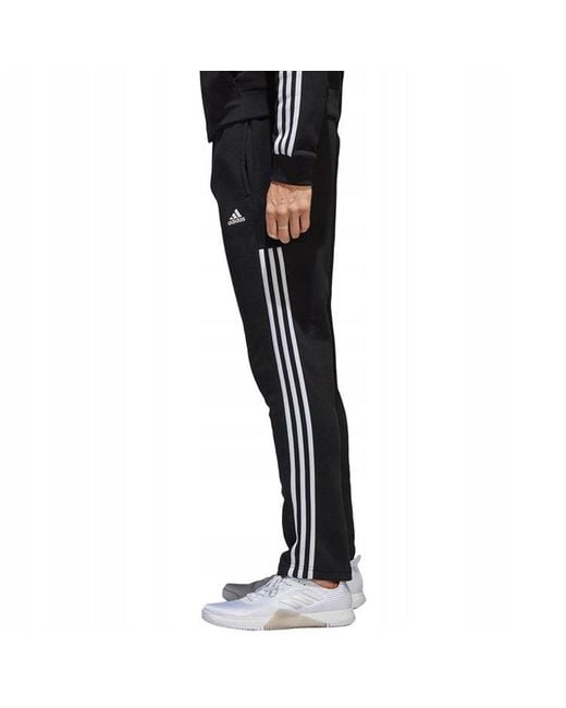Adidas Black Knit Fleece Lined Long Pants for men