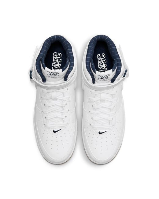 Nike White Air Force 1 Mid Jewel Qs 'Nyc for men