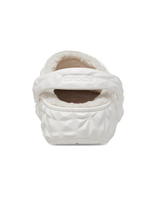 CROCSTM White Classic Lined Geometric Clogs