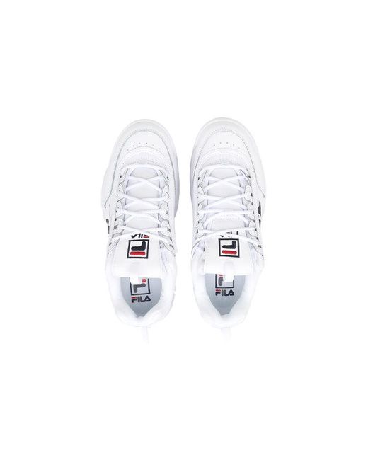 Fila White Disruptor 2 Low Top Shoes