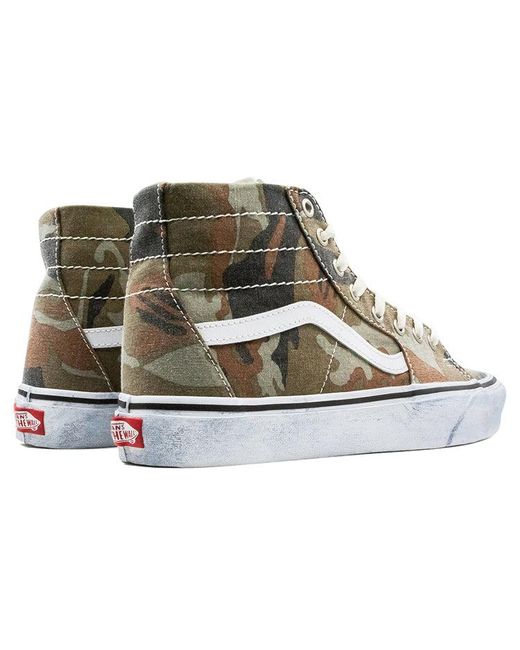 Vans Green Sk8-Hi Tapered 'Washed Camo' for men
