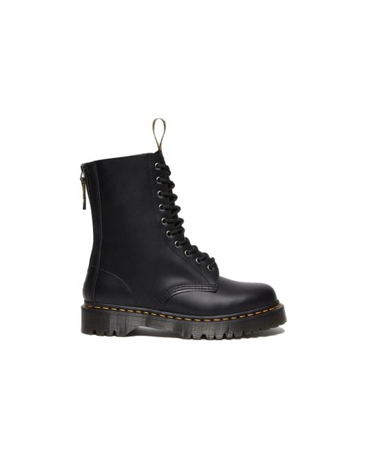 Dr. Martens Black 1490 Hi Bex Zip Leather Boots for men