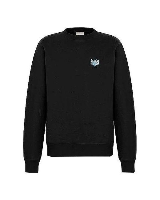 Dior Black And Shawn Stussy Bee Embroidered Oversized Sweatshirt For for men