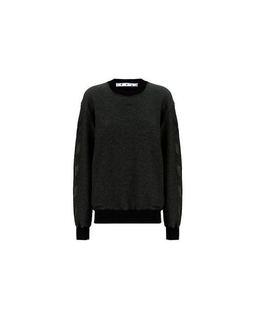 Off-White c/o Virgil Abloh Black (Wmns) Arrow Printing Round Neck Sports Hoodie Slim Fit Version