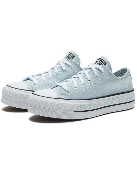 Converse Blue (Wmns) Taylor All Star Lift Renew Canvas Thick Sole Light Sneakers