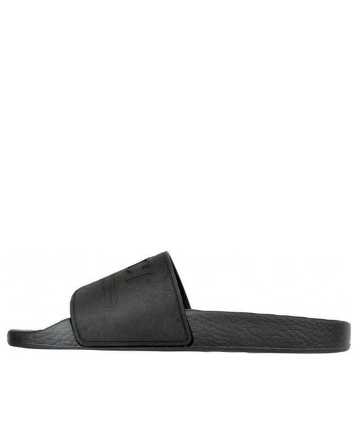 Gucci Black Logo Rubber Slide for men