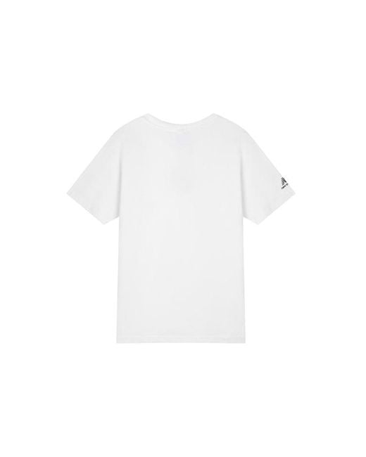 New Balance White Contrasting Colors Pocket Round Neck Pullover Short Sleeve T-Shirt for men