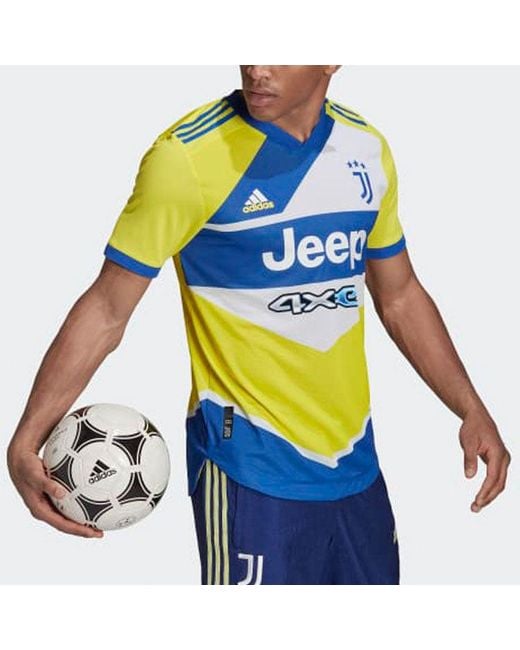 Adidas Blue Juventus 21/22 Third Authentic Jersey for men