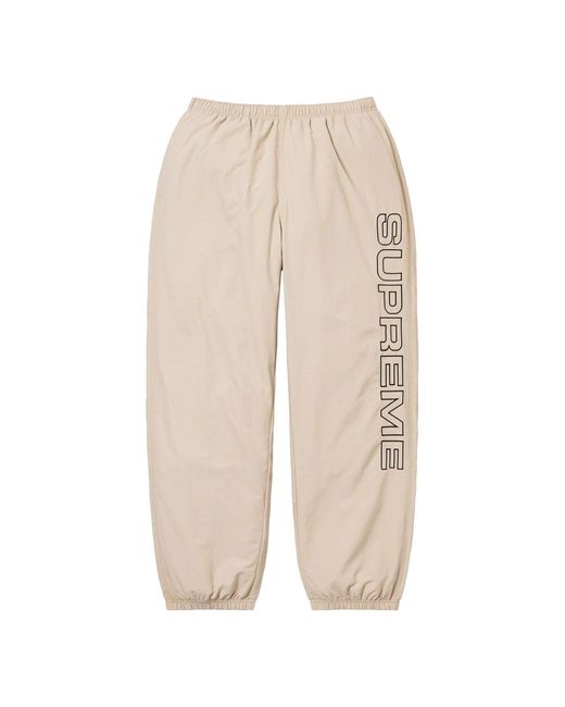 Supreme Natural Spellout Embroidered Track Pants for men