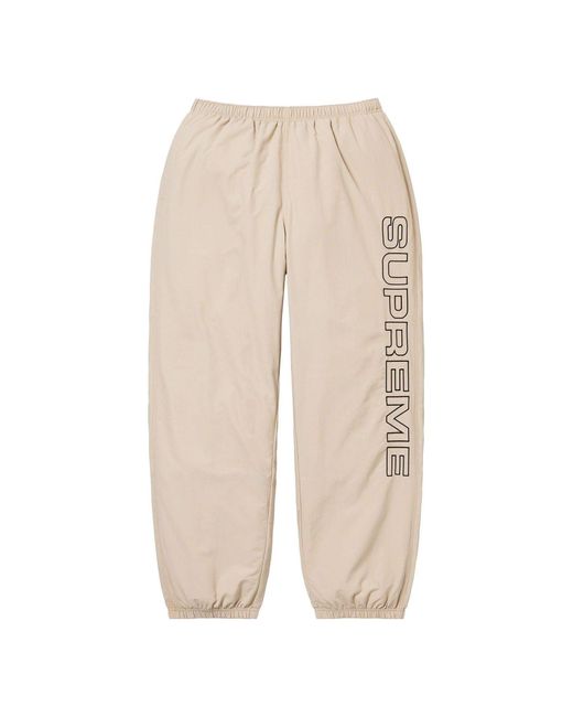 Supreme Spellout Embroidered Track Pants in Natural for Men | Lyst UK
