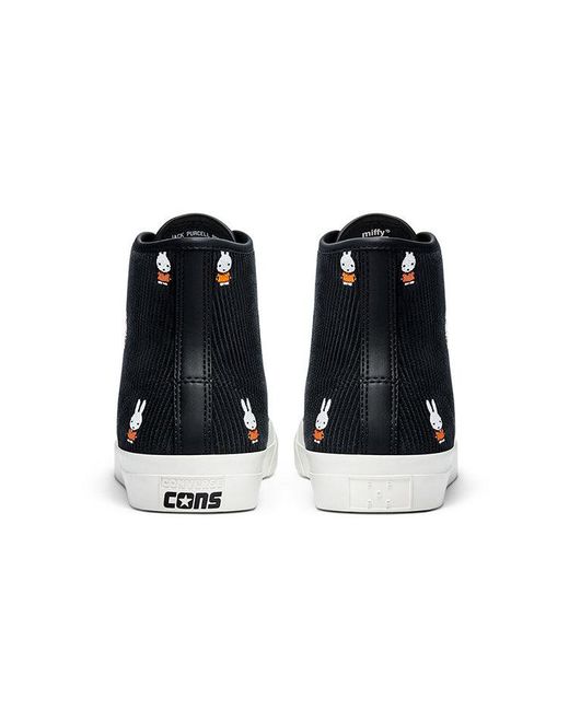 Converse Black Pop Trading Company X Jack Purcell Pro High 'All Over Miffy' for men