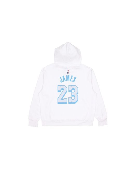 Nike White City Edition Nba Los Angeles Lakers Printing Fleece for men