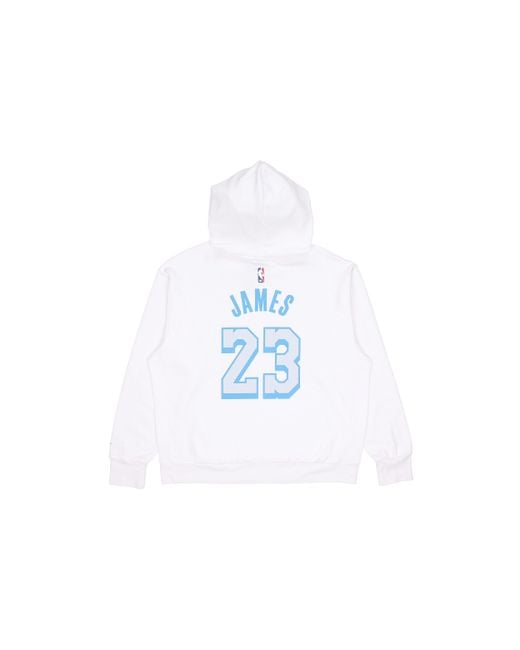 Nike White City Edition Nba Los Angeles Lakers Printing Fleece for men