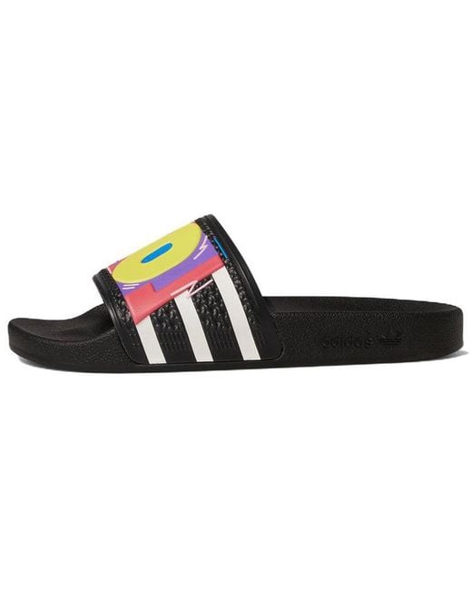 Adidas Black Kris Andrew Small X Adilette Slide 'Pride' for men