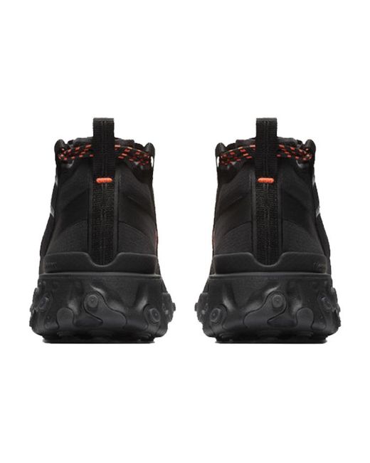 Nike Black React Runner Mid Wr Ispa Shoes for men