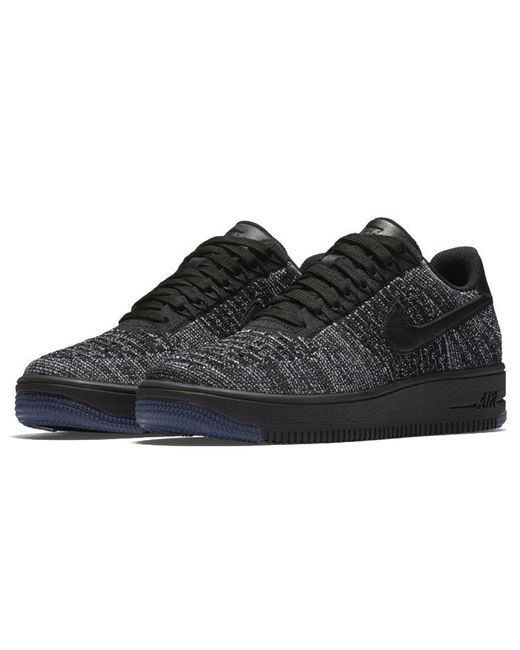air force 1 flyknit low black