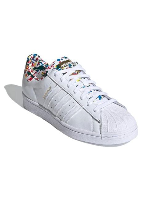 Adidas White Superstar Splatter' for men