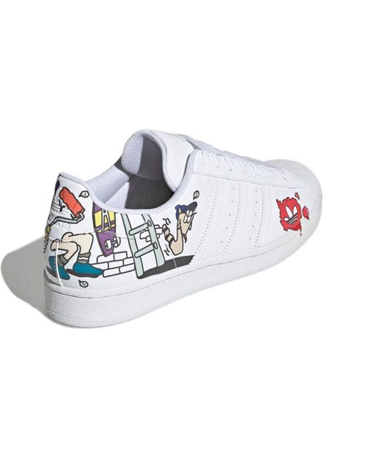 Adidas White Originals Superstar Sneakers 'Off' for men