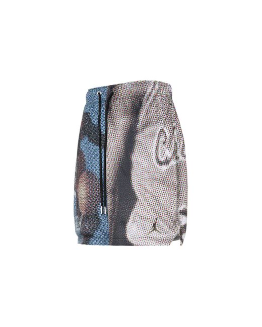 Nike Blue Flight Heritage Pattern Printing Lacing Shorts for men