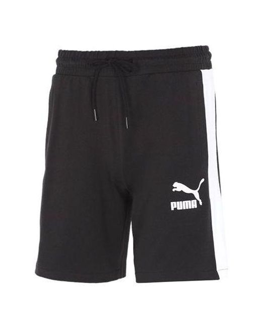 PUMA Black Casual Sports Breathable Lacing Shorts for men