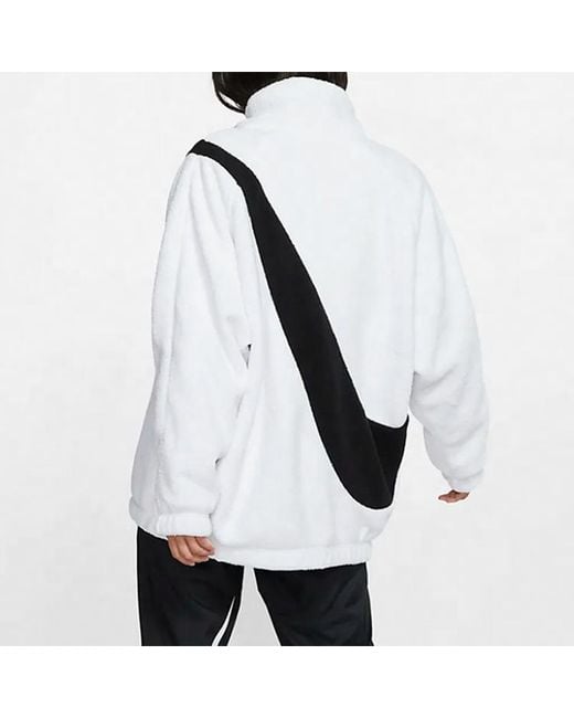 Nike White (Wmns) Big Swoosh Reversible Fur Jacket