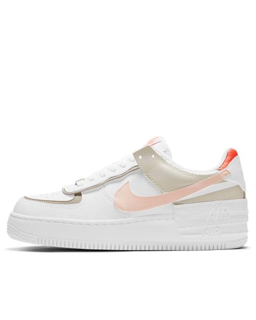 Nike White (Wmns) Air Force 1 Low Shadow Bright Mango'