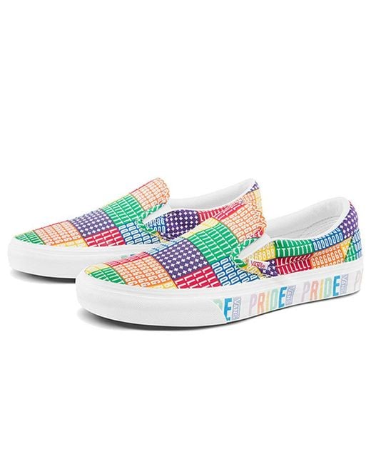 Vans White Classic Slip-On 'Pride' for men