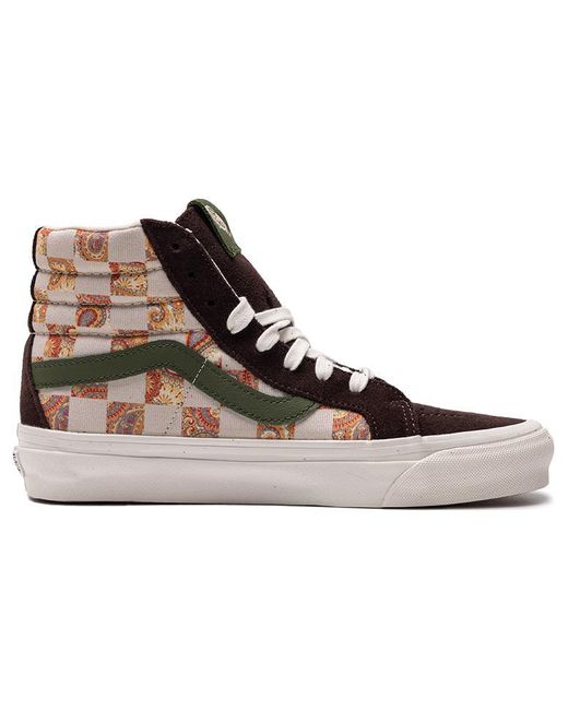 Vans Brown Sk8-Hi 38 Dx 'Bricolage Check'